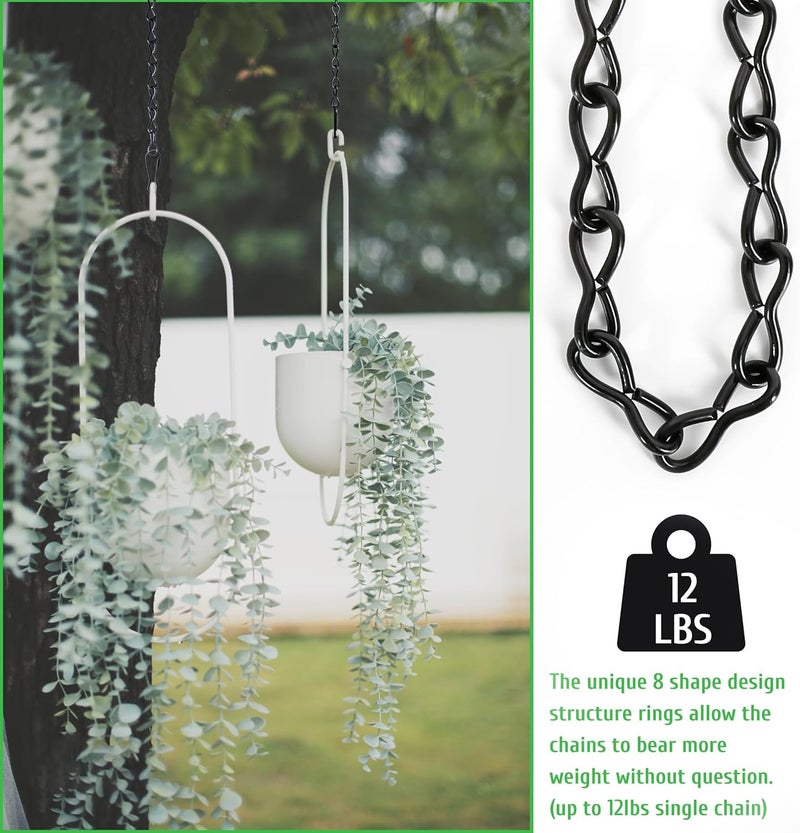 VRSS Hanging Chains for Hanging Planter Basket Bird Feeder Lanterns Ornaments Wind Chimes Billboards DIY Crafts (19 inch 6pcs) - Image 5